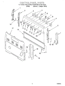 02 - Control Panel parts for Whirlpool Range RF302BXGN0 from AppliancePartsPros.com