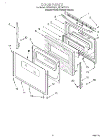 05 - Door, Optional parts for Whirlpool Range RF374PXGZ1 from AppliancePartsPros.com