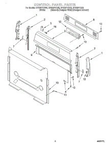 02 - Control Panel parts for Whirlpool Range SF325PEGZ5 from AppliancePartsPros.com