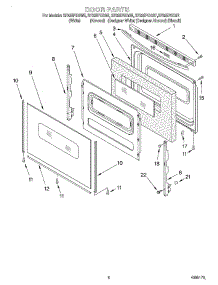 06 - Door, Optional parts for Whirlpool Range SF325PEGN5 from AppliancePartsPros.com