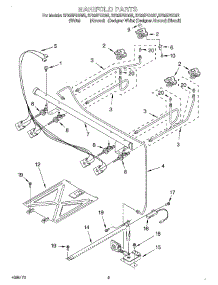 03 - Manifold parts for Whirlpool Range SF325PEGW5 from AppliancePartsPros.com
