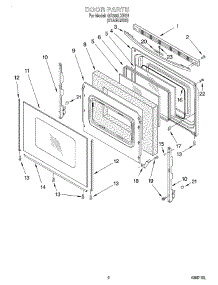 02 - Door parts for Whirlpool Range GR399LXHS1 from AppliancePartsPros.com