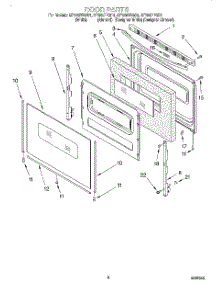 06 - Door, Lit / Optional parts for Whirlpool Range SF325PEGZ1 from AppliancePartsPros.com