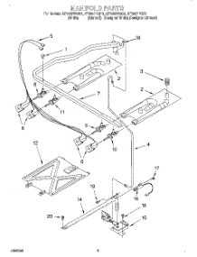 03 - Manifold parts for Whirlpool Range SF325PEGQ1 from AppliancePartsPros.com