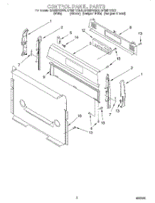 02 - Control Panel parts for Whirlpool Range SF325PEGW0 from AppliancePartsPros.com