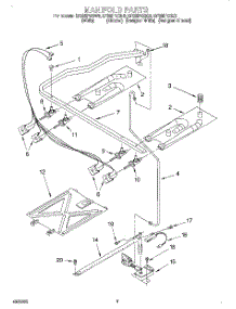 03 - Manifold parts for Whirlpool Range SF325PEGW0 from AppliancePartsPros.com