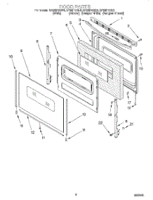 06 - Door, Lit / Optional parts for Whirlpool Range SF325PEGZ0 from AppliancePartsPros.com