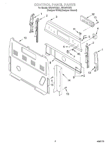 02 - Control Panel parts for Whirlpool Range RF374PXGQ1 from AppliancePartsPros.com