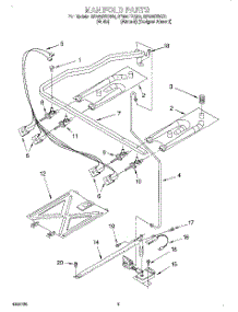 03 - Manifold parts for Whirlpool Range SF325PEGZ4 from AppliancePartsPros.com
