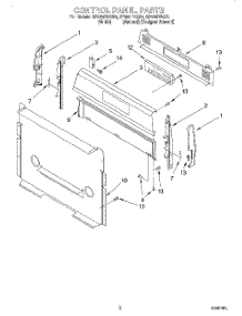 02 - Control Panel parts for Whirlpool Range SF325PEGN4 from AppliancePartsPros.com