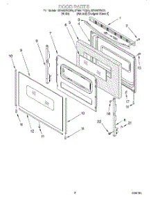 06 - Door parts for Whirlpool Range SF325PEGW4 from AppliancePartsPros.com