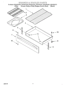 05 - Drawer & Broiler, Optional parts for Whirlpool Range RF378PXGN1 from AppliancePartsPros.com
