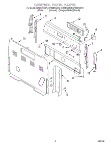 02 - Control Panel parts for Whirlpool Range RF366PXGW1 from AppliancePartsPros.com