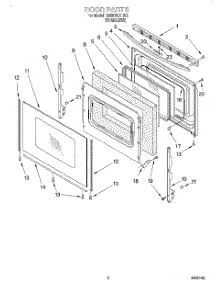 02 - Door parts for Whirlpool Range GR399LXHS0 from AppliancePartsPros.com