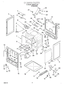 03 - Chassis parts for Whirlpool Range GR399LXHS0 from AppliancePartsPros.com