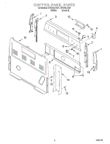 02 - Control Panel parts for Whirlpool Range RF376LXGW1 from AppliancePartsPros.com