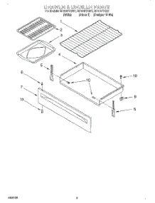 04 - Drawer And Broiler parts for Whirlpool Range RF314PXGW1 from AppliancePartsPros.com
