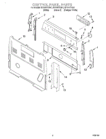 02 - Control Panel parts for Whirlpool Range RF314PXGN1 from AppliancePartsPros.com