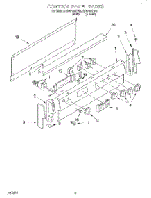 05 - Control Panel, Lit / Optional parts for Whirlpool Range RF4700XEW3 from AppliancePartsPros.com
