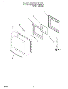 04 - Oven Door parts for Whirlpool Range RS610PXEW2 from AppliancePartsPros.com