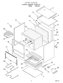 02 - Oven parts for Whirlpool Range RF3010XEW1 from AppliancePartsPros.com