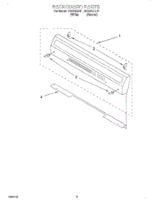 04 - Backguard parts for Whirlpool Range RF3010XEW1 from AppliancePartsPros.com