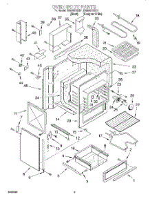 04 - Oven Body parts for Whirlpool Range RS385PXEQ1 from AppliancePartsPros.com