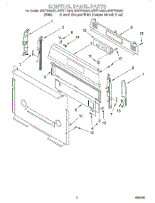 02 - Control Panel parts for Whirlpool Range SF377PEGN1 from AppliancePartsPros.com