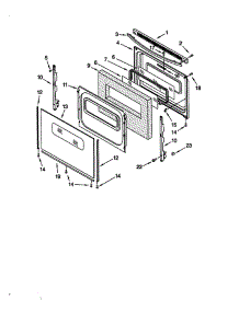 Door parts for Whirlpool Range SP385PEGN3 from AppliancePartsPros.com