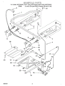 03 - Manifold parts for Whirlpool Range SF377PEGZ1 from AppliancePartsPros.com