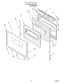 06 - Door, Lit / Optional parts for Whirlpool Range SF305PEEQ0 from AppliancePartsPros.com