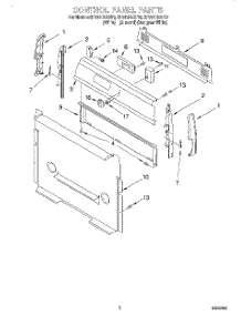 02 - Control Panel parts for Whirlpool Range SF310BEGW0 from AppliancePartsPros.com