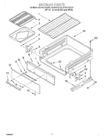 05 - Broiler parts for Whirlpool Range SF310BEGW0 from AppliancePartsPros.com