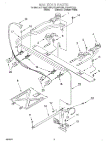 03 - Manifold parts for Whirlpool Range SF306PEGW0 from AppliancePartsPros.com