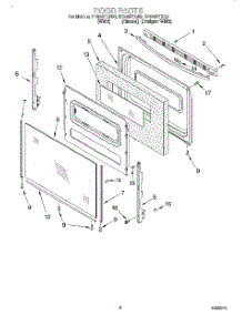 06 - Door, Lit / Optional parts for Whirlpool Range SF306PEGN0 from AppliancePartsPros.com