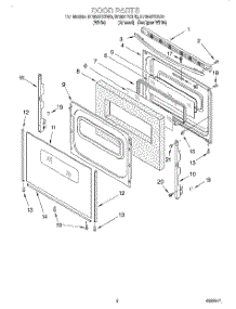 05 - Door, Lit / Optional parts for Whirlpool Range RF365PXGW0 from AppliancePartsPros.com