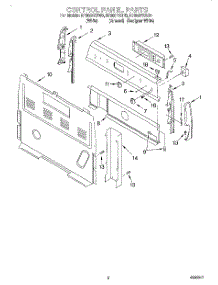 02 - Control Panel parts for Whirlpool Range RF365PXGQ0 from AppliancePartsPros.com