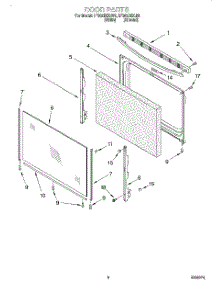 06 - Door, Lit / Optional parts for Whirlpool Range SF302BEGN0 from AppliancePartsPros.com