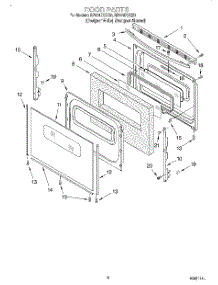 05 - Door, Lit / Optional parts for Whirlpool Range RF374PXGZ0 from AppliancePartsPros.com