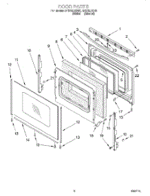 05 - Door, Lit / Optional parts for Whirlpool Range RF376LXGW0 from AppliancePartsPros.com
