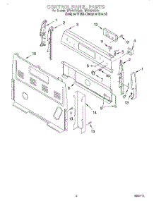 02 - Control Panel parts for Whirlpool Range RF370PXGZ0 from AppliancePartsPros.com