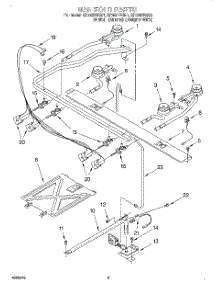 03 - Manifold parts for Whirlpool Range SF306PEGW1 from AppliancePartsPros.com