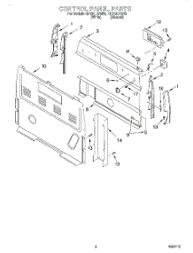 02 - Control Panel parts for Whirlpool Range RF370LXGN0 from AppliancePartsPros.com