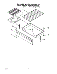 05 - Drawer & Broiler, Lit / Optional parts for Whirlpool Range RF366PXGN0 from AppliancePartsPros.com