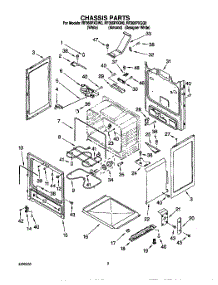 03 - Chassis parts for Whirlpool Range RF366PXGQ0 from AppliancePartsPros.com