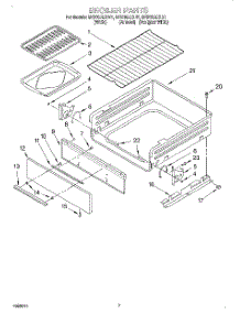 05 - Broiler parts for Whirlpool Range SF310BEGQ1 from AppliancePartsPros.com