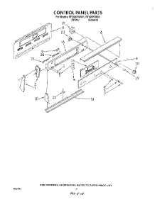 03 - Control Panel parts for Whirlpool Range RF390PXWW1 from AppliancePartsPros.com