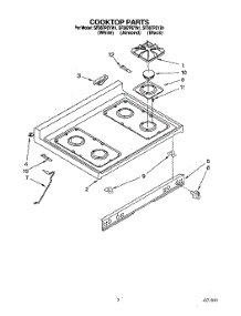 02 - Cooktop parts for Whirlpool Range SF387PEYN1 from AppliancePartsPros.com