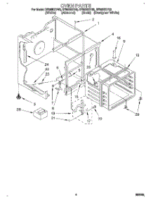 04 - Oven parts for Whirlpool Range RF302BXYW2 from AppliancePartsPros.com