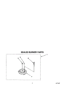 05 - Sealed Burner parts for Whirlpool Range SF317PEYW0 from AppliancePartsPros.com